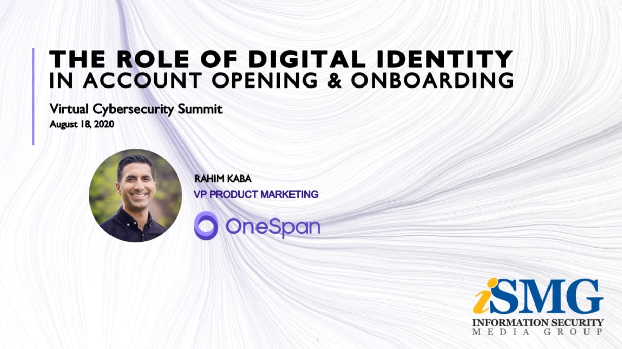The Role of Digital Identity in Account Opening & Onboarding